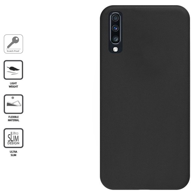 Silikoninis 1mm. storio dėklas - juodas (GALAXY A70) Silikoninis 1mm. storio dėklas - juodas (GALAXY A70)